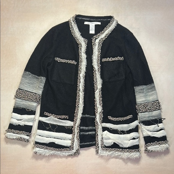 diane von furstenberg black cardigan